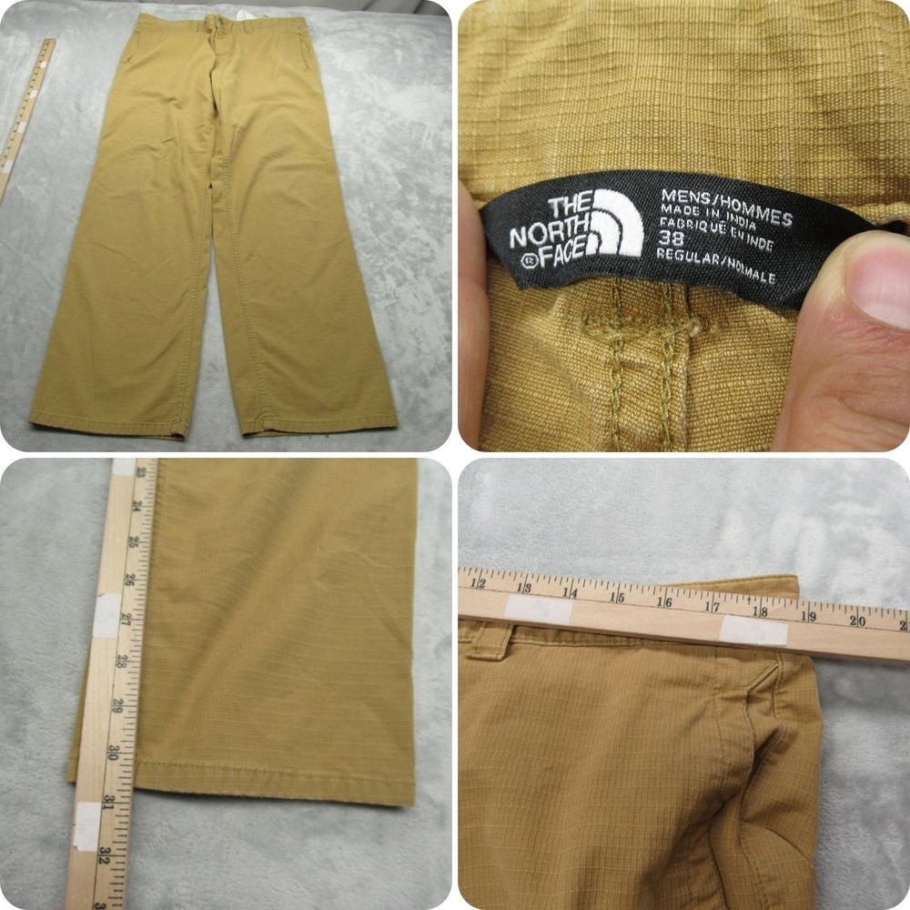 The North Face Pants Men 38x31 Tan Ripstop Pockets Casual Chino Hiking Outdoor